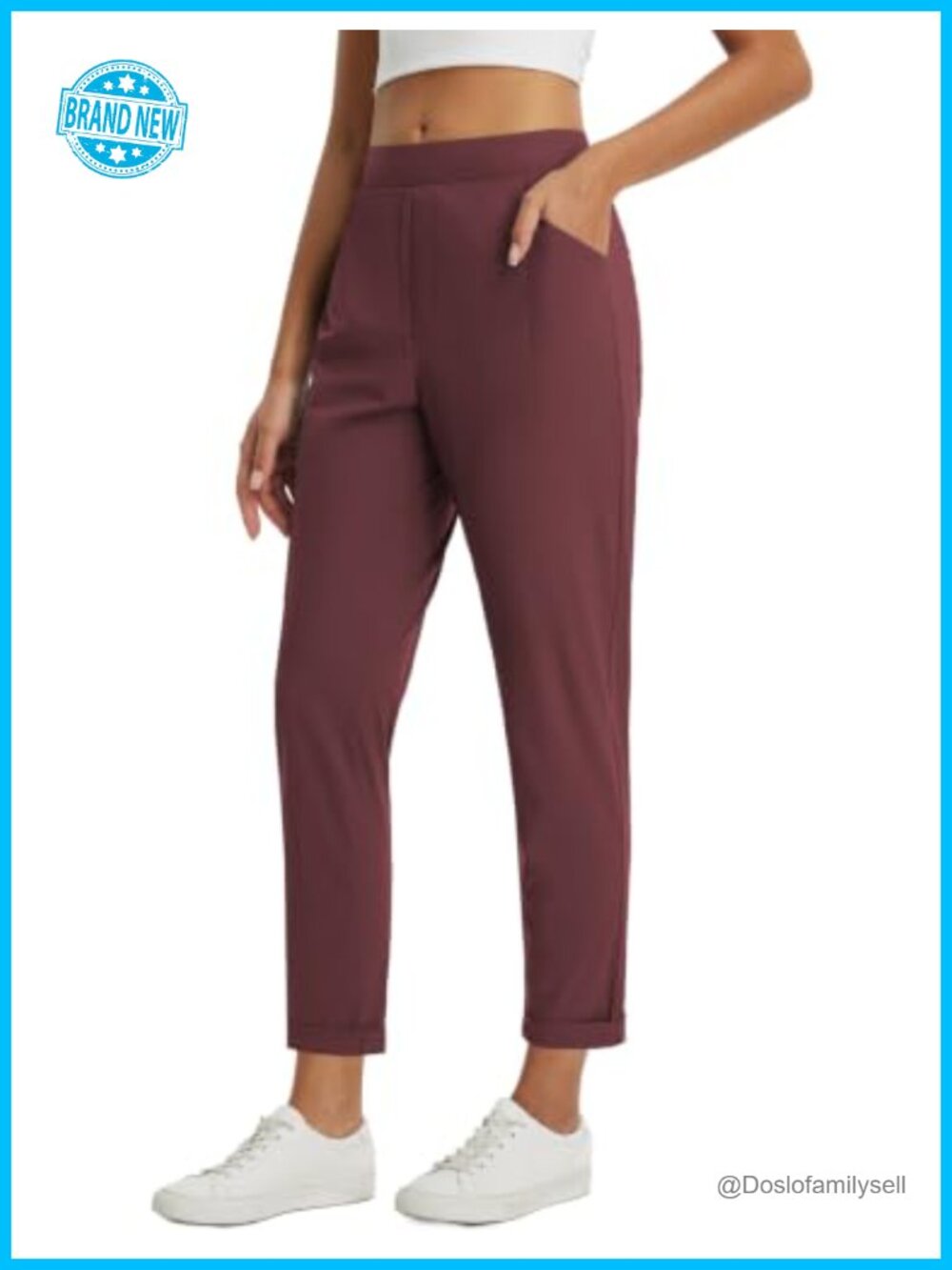 Petite Ankle Work Slacks Women Business Casual Pants Athletic Golf,